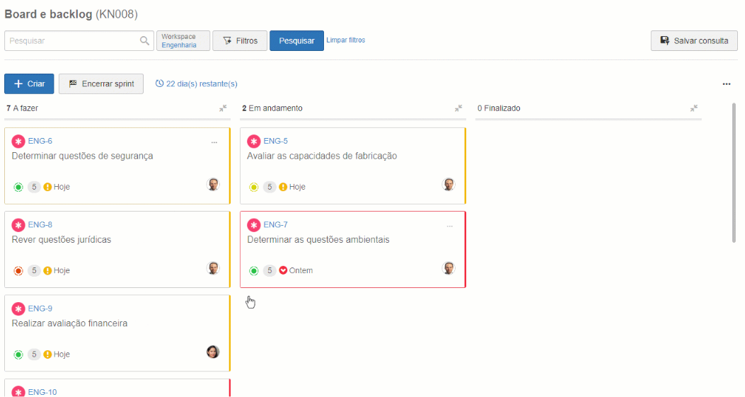 organização de tarefas